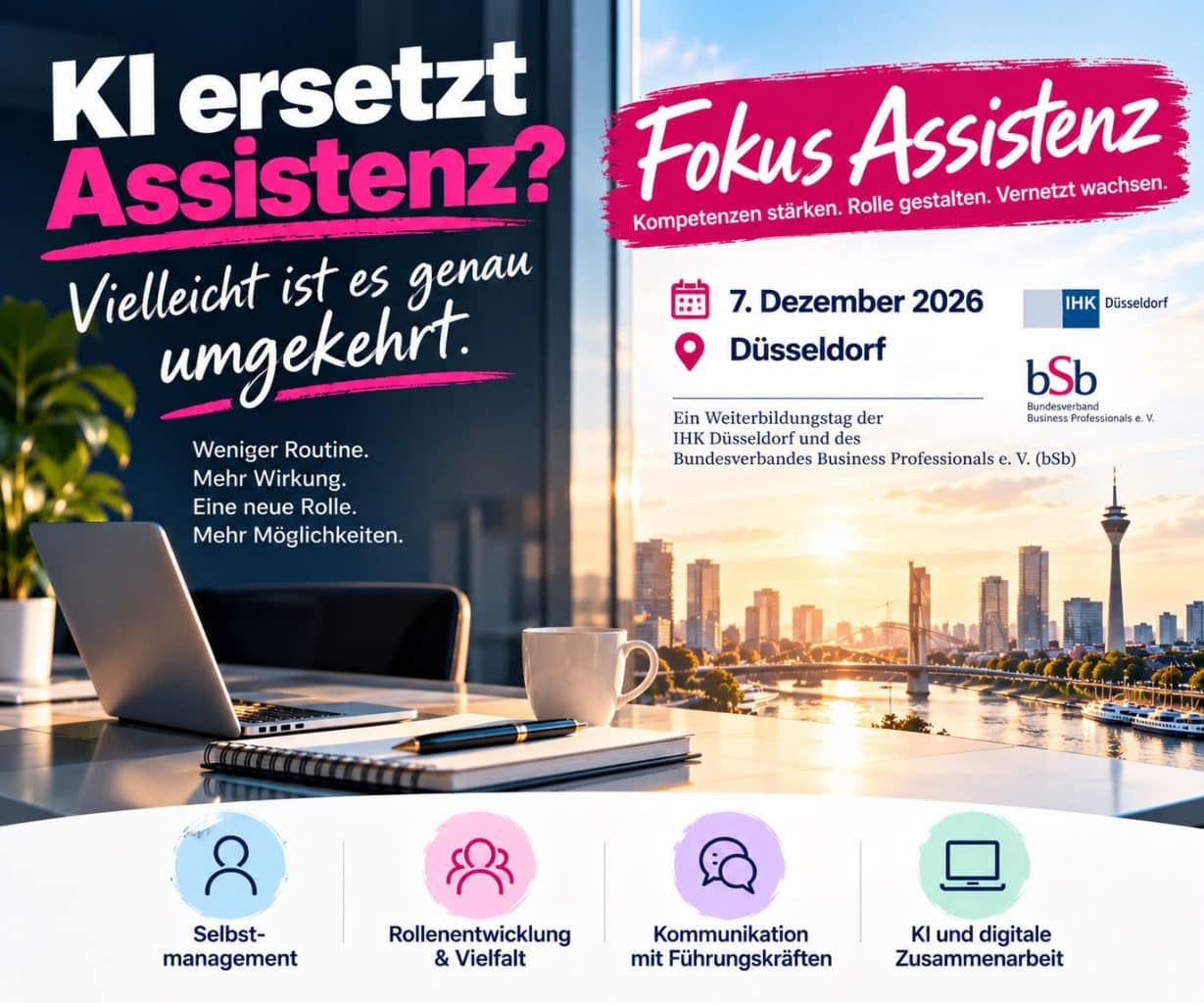 Fokus Assistenz – Kompetenzen stärken. Rolle gestalten. Vernetzt wachsen.
