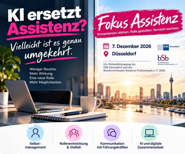 Fokus Assistenz – Kompetenzen stärken. Rolle gestalten. Vernetzt wachsen.